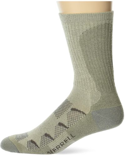 Merrell Adult's Moab Hiking Mid Cushion Socks-1 Pair Pack-coolmax Moisture Wicking & Arch Support - Green
