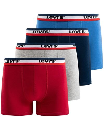 Levi's Mens Boxer Briefs Breathable Stretch Underwear 4 Pack - - Xl - Red