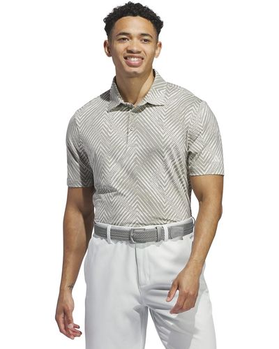 adidas Ultimate365 All Over Print Golf Polo Shirt - Grey