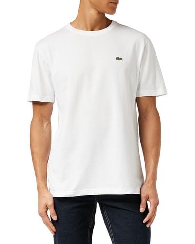 Lacoste TH7618, Camiseta para Hombre, Blanco (Blanc), Large (Talla del fabricante: 5)