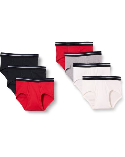 Amazon Essentials Baumwoll-Slip ohne Etikett - Rot