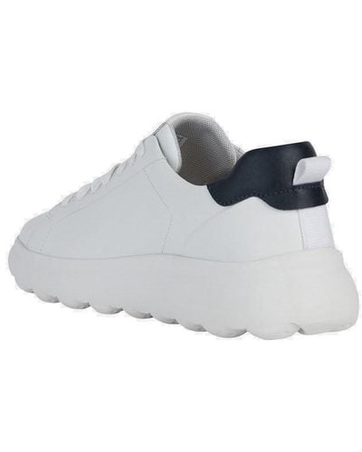 Geox Spherica Ec4.1 Uomo Sneakers Basse - U45FUA00043 (Bianco, Sistema Taglie Calzature EU, Adulto, Uomo, Numero, Media, 40) - Grigio