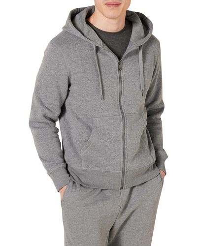 Amazon Essentials Full-Zip Hooded Fleece Sweatshirt Fashion - Gris