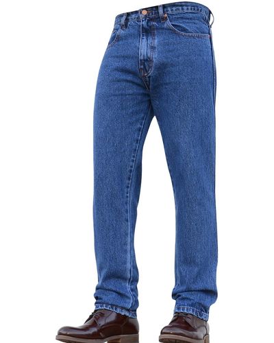 adidas S Regular Fit Heavy Duty Plain Basic Denim Work Jeans Trousers Available In Stonewash 50w X 31l - Blue