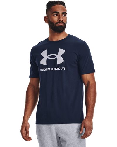 Under Armour Sportstyle Logo Tee Loose Navy Short-sleeve Shirt - Blue