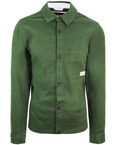 Ben Sherman Overshirt Green S Trucker Shirt Jacket 0065899 651/green