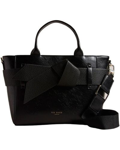 Ted Baker Jimsa Faux Leather Bow Crossbody Bag - Black
