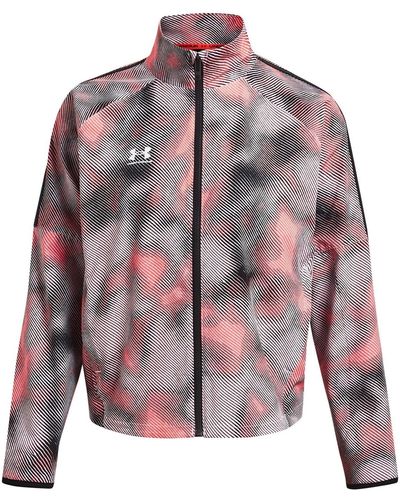 Under Armour S Ws Ch. Pro Track Prnt Top Red Xl