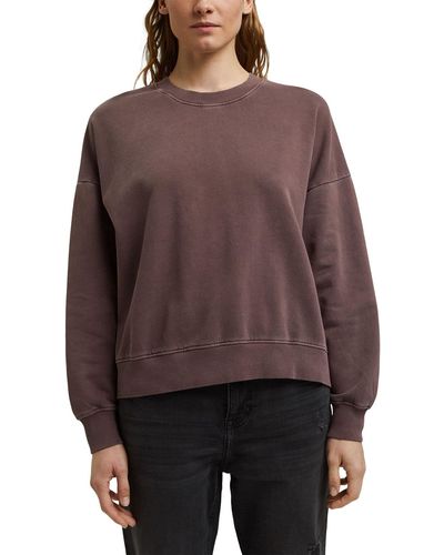 Esprit Sweatshirt Van 100% Biologisch Katoen - Bruin