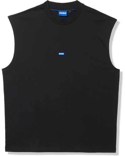 HUGO Small Logo Block Muscle Tank T-shirt - Black