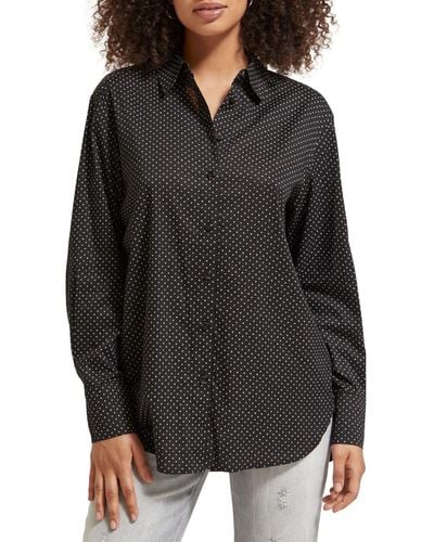 Scotch & Soda All Over Printed Relaxed Fit Shirt - Schwarz