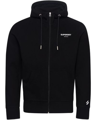 Superdry Code Core Sport Zip Hood Sweatshirt Voor - Zwart
