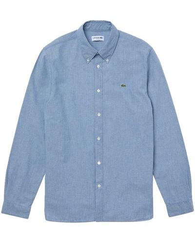 Lacoste Klassiek Overhemd Voor - Blauw