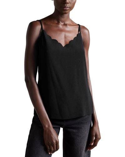 Ted Baker Wmb-paygee-jersey Lace Cami Shirt - Black