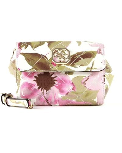 Guess Dilla Mini Convertible Xbody Belt Bag Spring Floral - Rosa