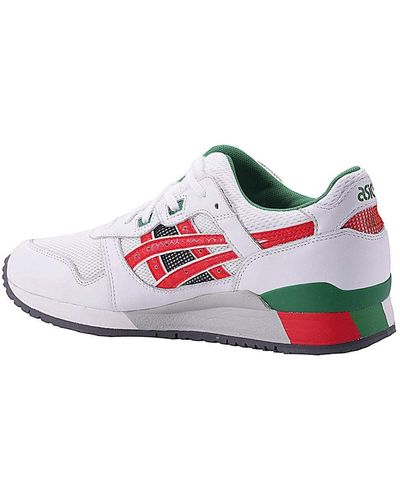 Asics Gel-Lyte III Sneaker Farbe: Weiß/Rot/Grün - Mehrfarbig