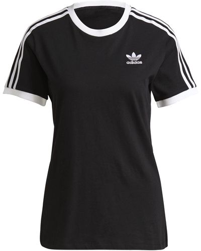 adidas T-Shirt ADICOLOR CLASSICS 3-STREIFEN - Schwarz