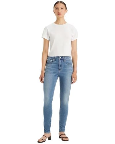 Levi's Indaco 721 High Rise Skinny Med Indigo-Worn in - Blu