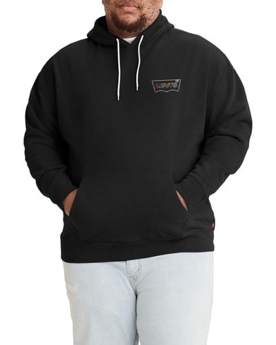 Levi's Big & Tall Relaxed Graphic Sweatshirt Sudadera con capucha Hombre - Negro