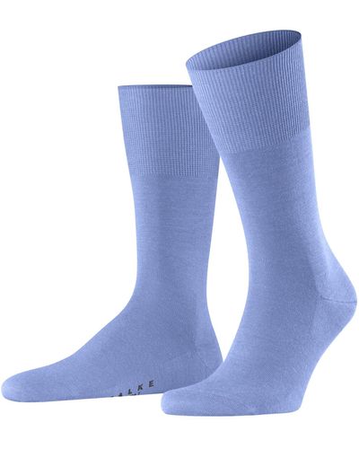 FALKE Socken Airport Wolle Baumwolle einfarbig 1 Paar - Blau
