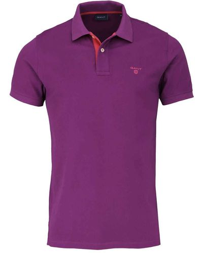 GANT Poloshirt Regular Fit Kurzarm Purple - Lila
