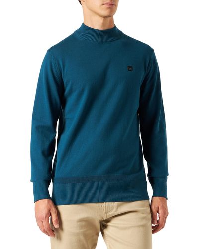 G-Star RAW Premium Core Mock Knit Sweater - Blauw