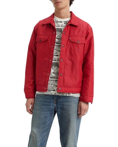 Levi's Relaxed Fit Padded Truck Jacket - Red