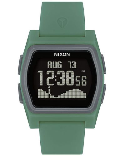 Nixon Digital Digitalmodul Uhr mit Silikon Armband A13101154-00 - Grün