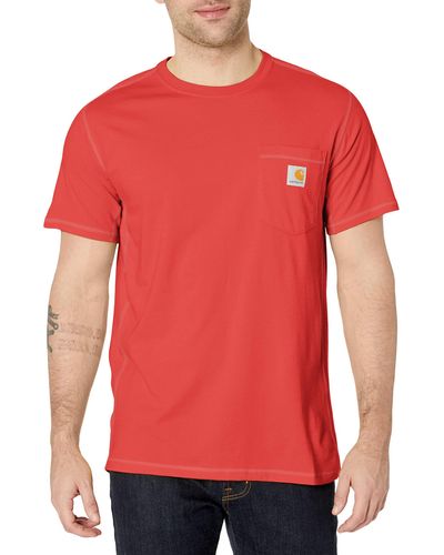 Carhartt Force Relaxed Fit Midweight Short Sleeve Pocket T-Shirt - Rot