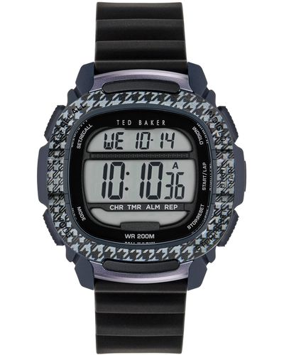 Ted Baker Alton Digital Resin Strap Watch - Black