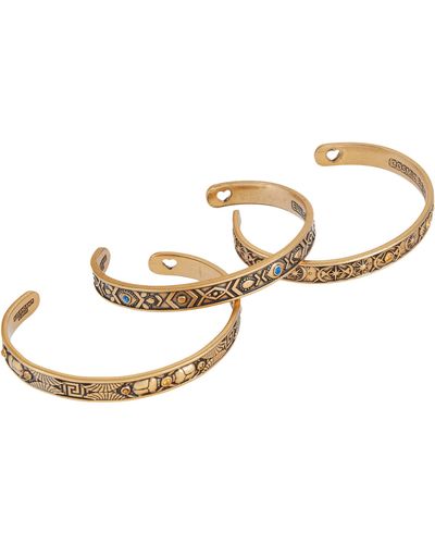 ALEX AND ANI A18cfset02rg,cosmic Balance Cuff Set Of 3,rafaelian Gold,gold,bracelet - Black