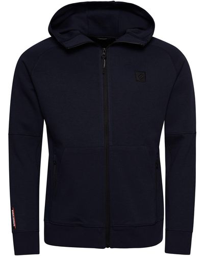 Superdry Code Tech Zip Hood M2012916A Blueberry 3XL Hombre - Azul