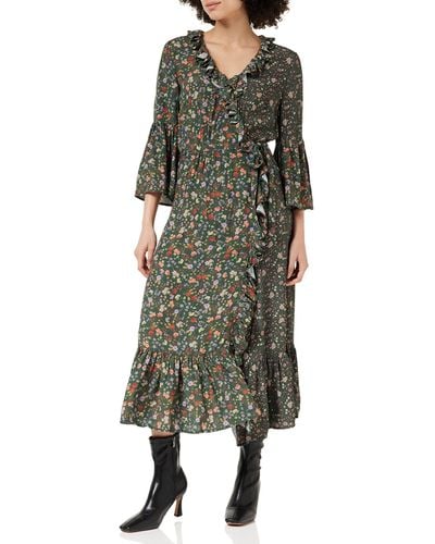 French Connection Annifrida Wrap Casual Dresses - Green