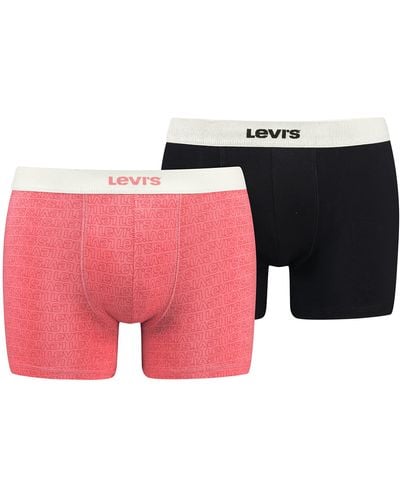 Levi's Tonal Logo Aop Boxershorts Voor - Rood