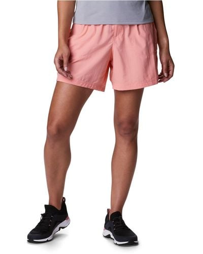 Columbia Sandy River Breathable Cargo Short With Upf 30 Sun Protection Hiking - Pink