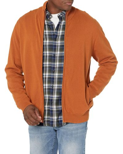 Amazon Essentials Full-zip Cotton Sweater - Orange