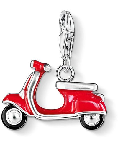 Thomas Sabo Charm Pendant Scooter Charm Club 925 Sterling Silver 0827-007-10 - Red