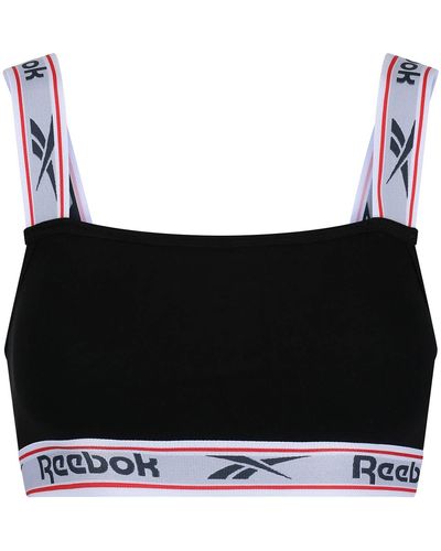 Reebok Bra 's Thick Branded Straps - Black