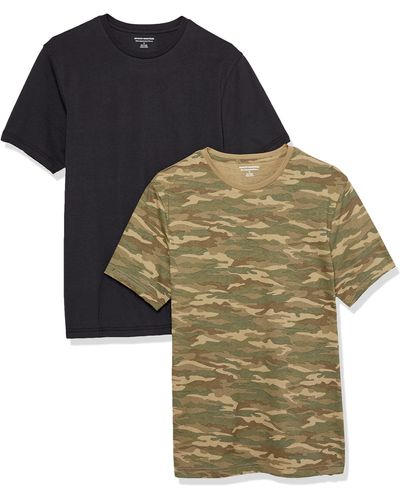 Amazon Essentials Camiseta de Cuello a la Caja de ga Corta y Ajuste Entallado Hombre - Multicolor