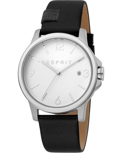 Esprit Es1g056l0015 Slice Gents Silver Grey Horloge - Metallic