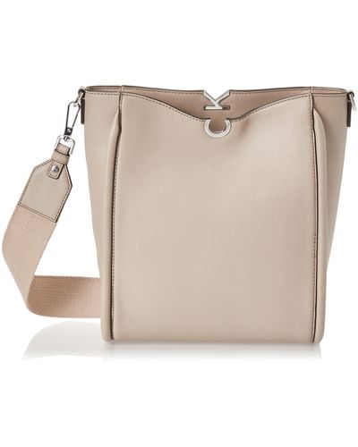 Calvin Klein Crossbody Crisell North/South para Mujer - Metálico