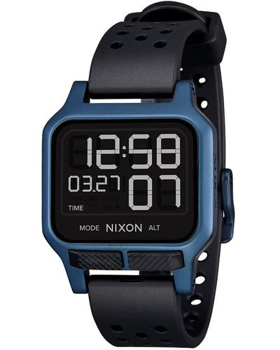 Nixon Digital Quarz Uhr mit Gummi Armband A1320-300-00 - Blau