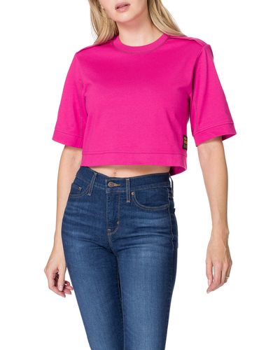 G-Star RAW Boxy Fit Losse T-shirt Voor - Roze