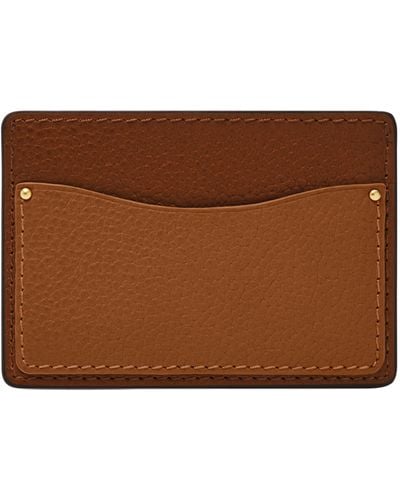 Fossil Anderson Leather Slim Minimalist Card Case Wallet - Brown