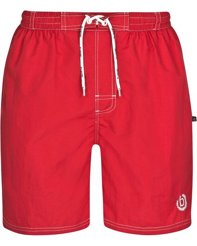 Bugatti ® – Pantaloncini da bagno da uomo moderni in verde - Rosso