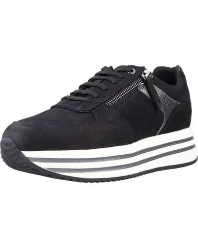 Geox D Kency A Sneakers - Zwart