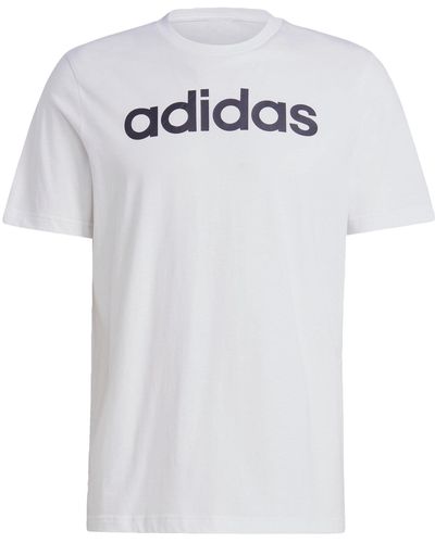 adidas Essentials Single Jersey 3-stripes T-shirt Met Korte Mouwen - Wit