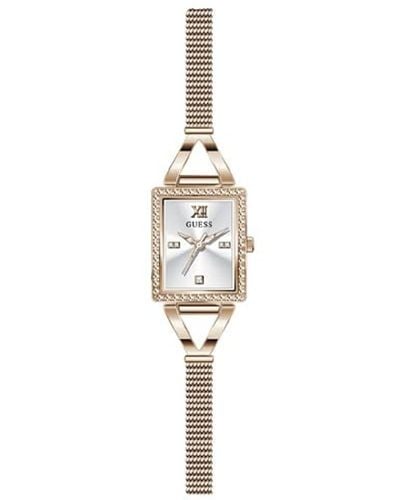 Guess Jewelry Square Glitz 22mm Ladies Japanese Quartz Watch - White