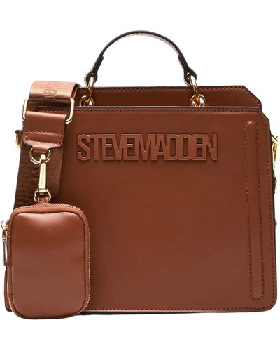 Steve Madden Bevelyn Convertible Crossbody Bag, Black: Handbags