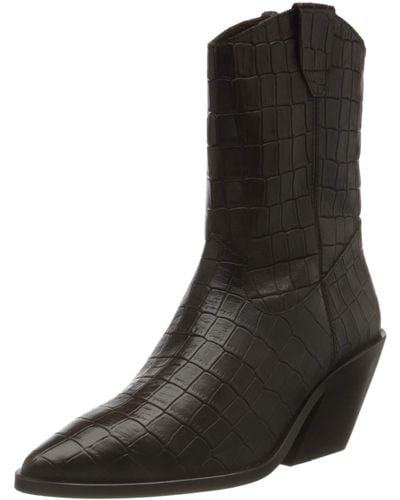 Vero Moda Vmsibea Leather Boot Ankle - Black